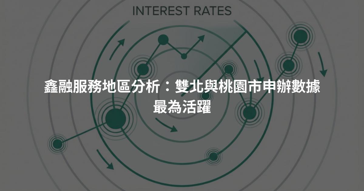 鑫融服務地區分析：雙北與桃園市申辦數據最為活躍