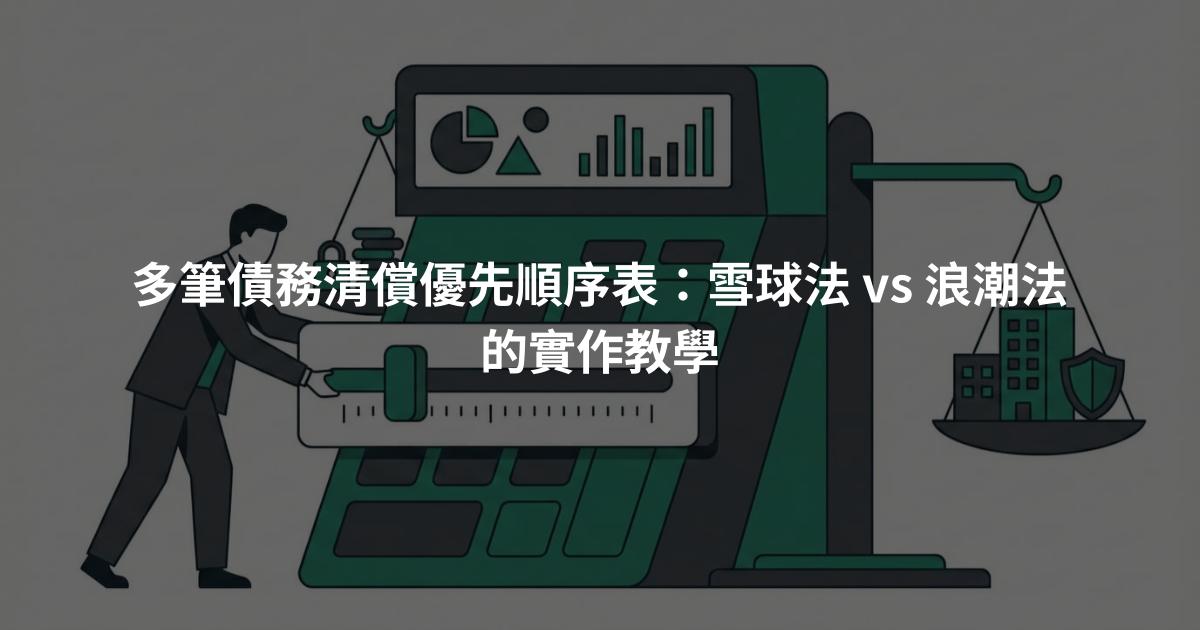多筆債務清償優先順序表：雪球法 vs 浪潮法的實作教學