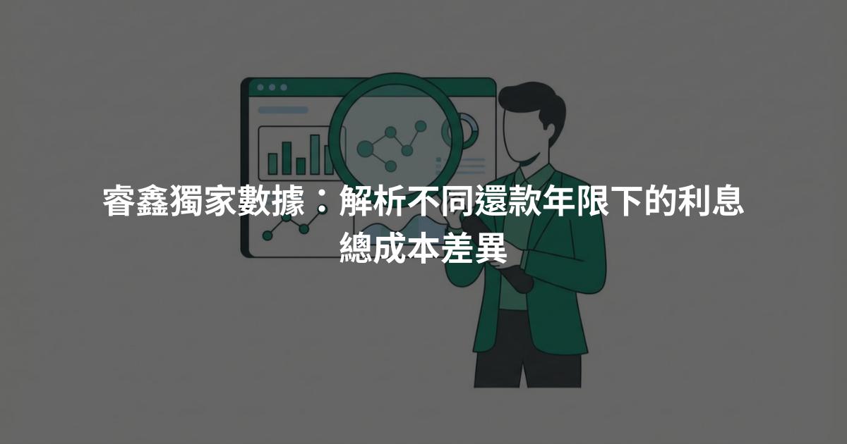 睿鑫獨家數據：解析不同還款年限下的利息總成本差異