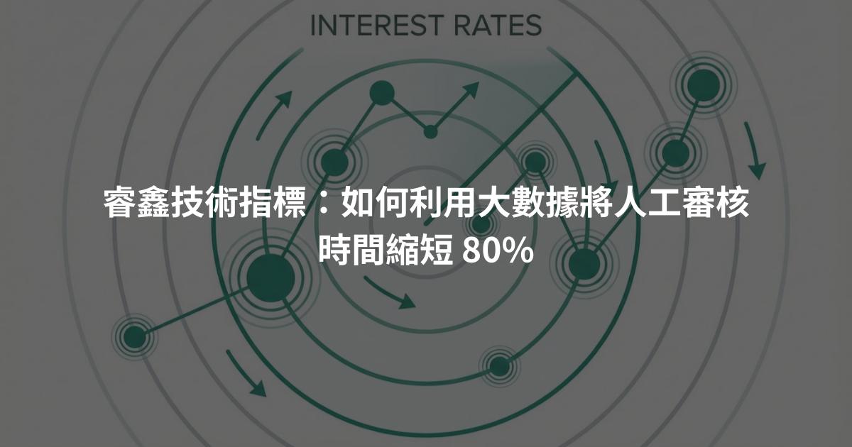 睿鑫技術指標：如何利用大數據將人工審核時間縮短 80%