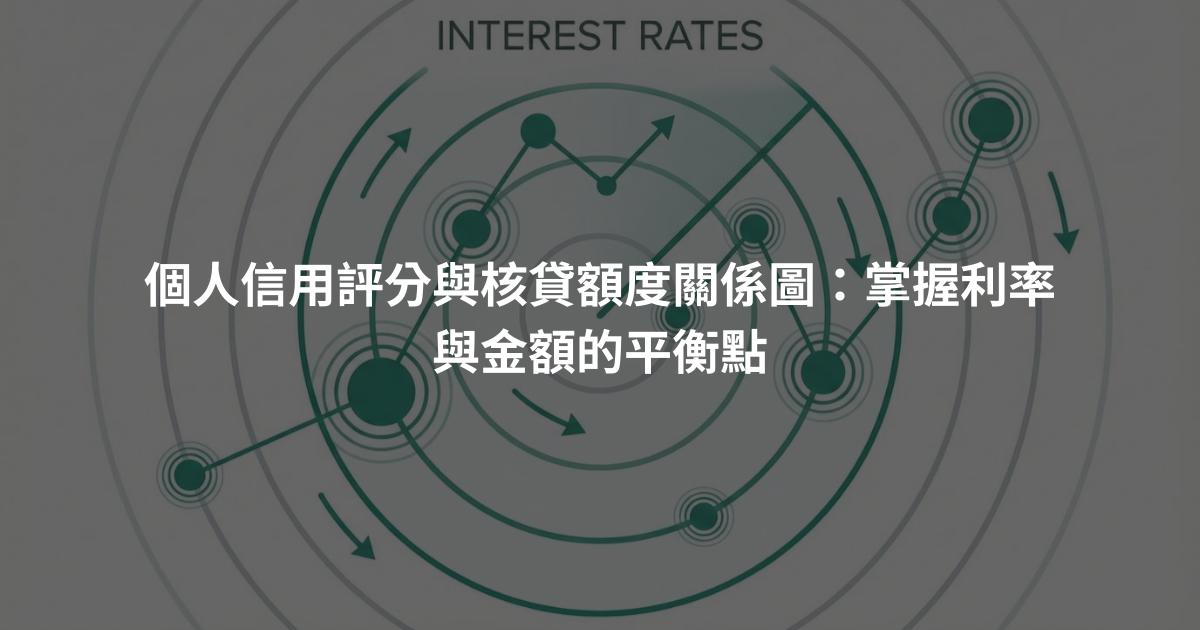 個人信用評分與核貸額度關係圖：掌握利率與金額的平衡點